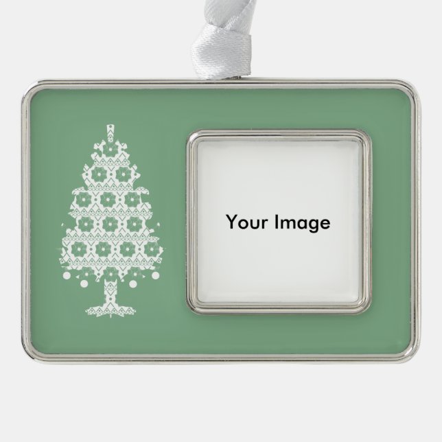 Winter Knit Christmas Tree Ornament (Front)