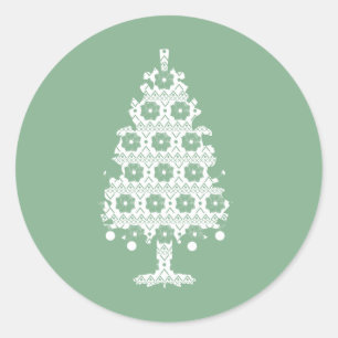 Winter Knit Christmas Tree Sticker