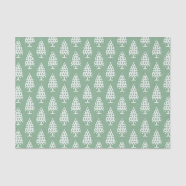 Winter Knit Christmas Tree Tissue Paper (Front)