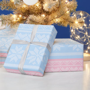 Winter Knitted Christmas Sweater Holiday Gift Wrapping Paper