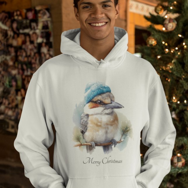 Winter Kookaburra Wishes, custom Hoodie (Creator Uploaded)