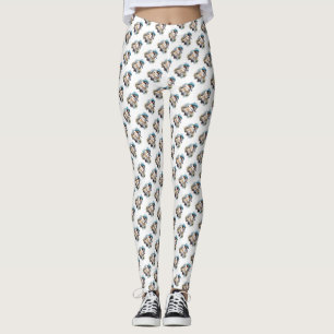 Winter Kookaburra Wishes, custom Leggings