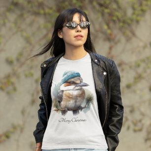 Winter Kookaburra Wishes, custom T-Shirt
