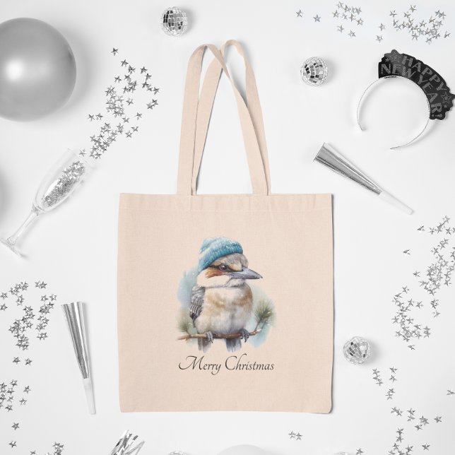 Winter Kookaburra Wishes, custom Tote Bag (Creator Uploaded)