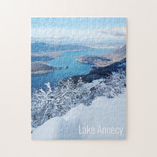 Winter Lake Annecy, Haute Savoie Jigsaw Puzzle (Vertical)