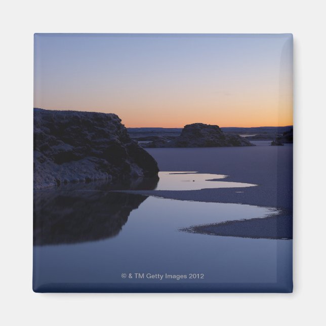 Winter, Lake Myvatn, Iceland Magnet (Front)