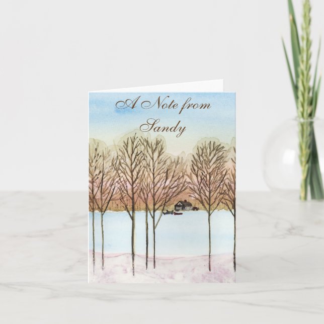 Winter Lake Note Card (Front)