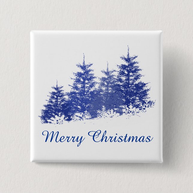 Winter landscape 15 cm square badge (Front)