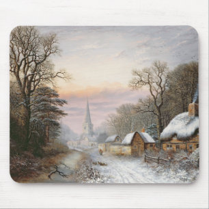 Winter landscape, 1869 mouse pad