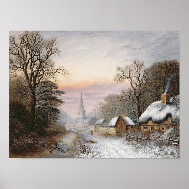 Winter landscape, 1869 poster (Front)