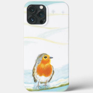 Winter Landscape and Red Robin iPhone 13 Pro Max Case