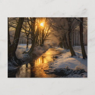 Winter Landscape, beautiful scenery, Postcard