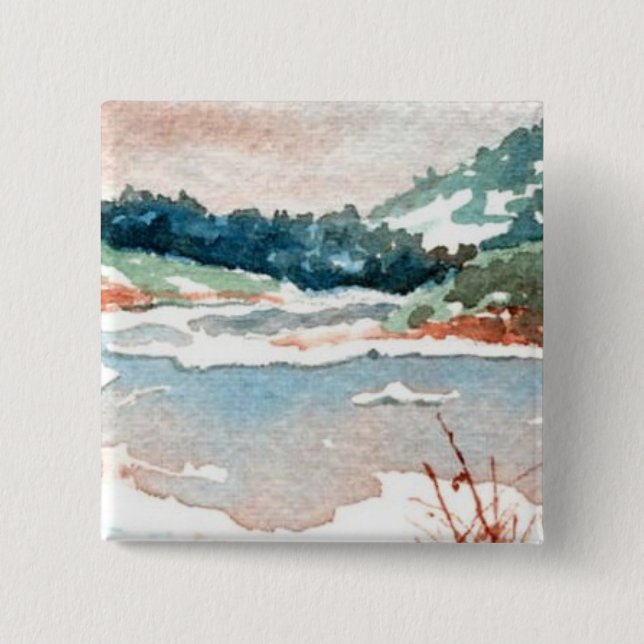 Winter Landscape Button (Front)