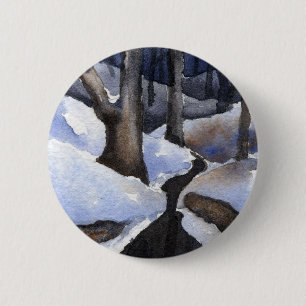 Winter Landscape Button