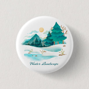 Winter Landscape Button
