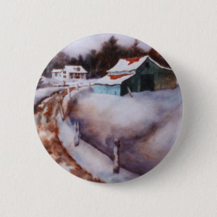 Winter Landscape Button