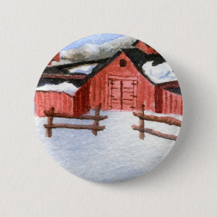 Winter Landscape Button