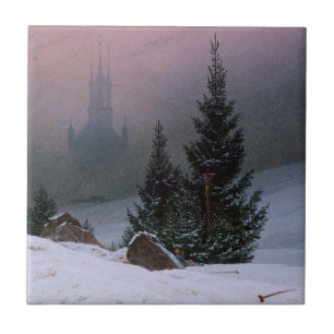 Winter Landscape (by Caspar David Friedrich) Tile