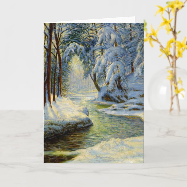 Winter Landscape,  Card (Yellow Flower)