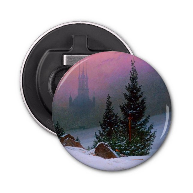 Winter Landscape Caspar David Friedrich Bottle Opener (Front)