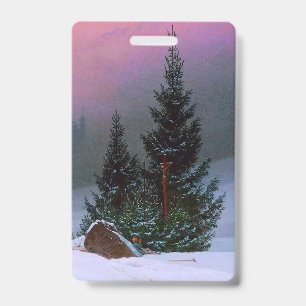 Winter Landscape Caspar David Friedrich ID Badge