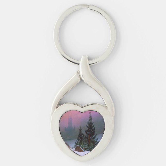 Winter Landscape Caspar David Friedrich Key Ring (Front)