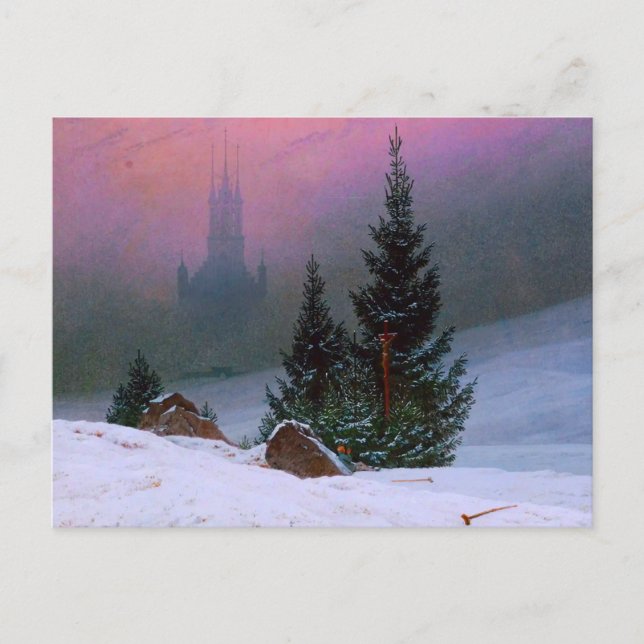 Winter Landscape Caspar David Friedrich Postcard (Front)