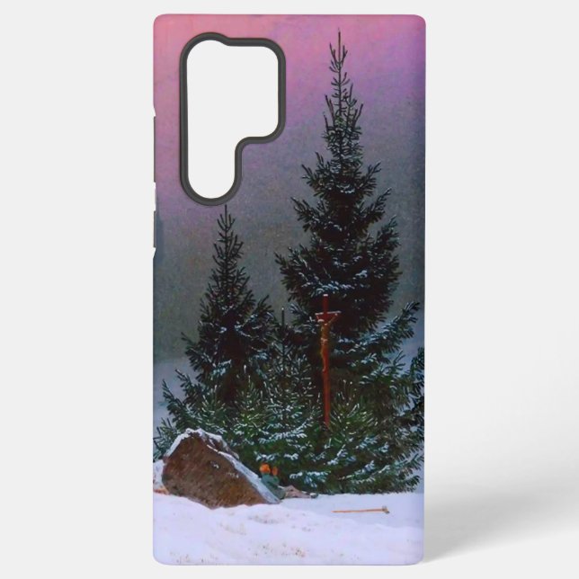 Winter Landscape Caspar David Friedrich Samsung Galaxy S22 Ultra Case (Back)