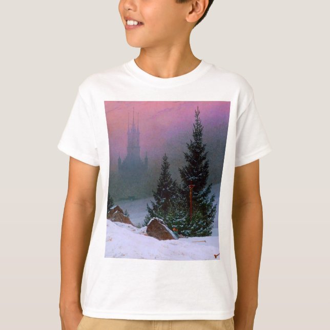 Winter Landscape Caspar David Friedrich T-Shirt (Front)