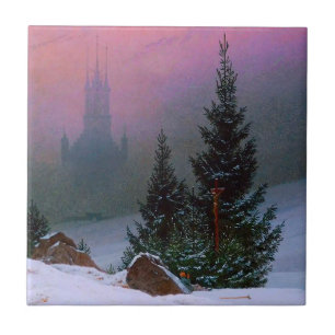 Winter Landscape Caspar David Friedrich Tile