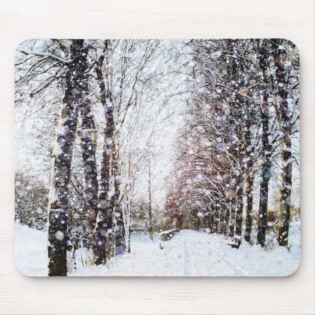 Winter landscape Christmas Mousepad (Front)
