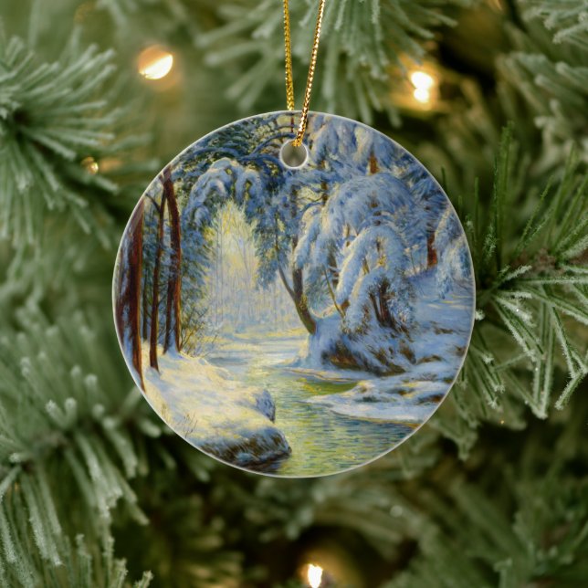 Winter Landscape, Christmas tree Ceramic Tree Decoration (Tree)