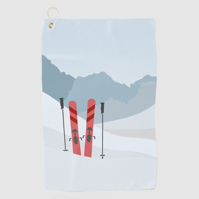 Winter landscape golf towel (Front)
