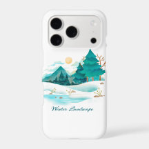 Winter Landscape Green iPhone / iPad case