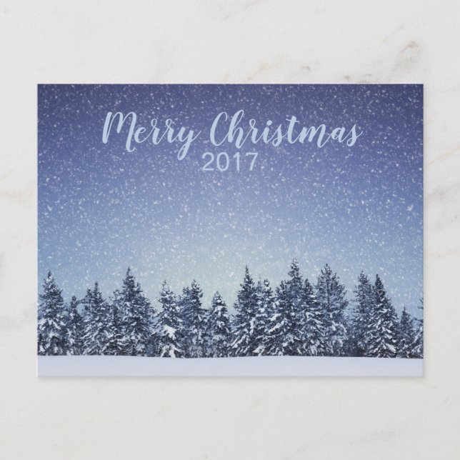 Winter Landscape Holiday Christmas Postcard (Front)
