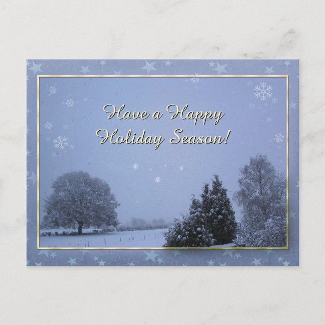 Winter Landscape Holiday Postcard (Front)