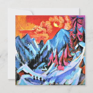 Winter Landscape in Moonlight by Ernst Kirchner Card
