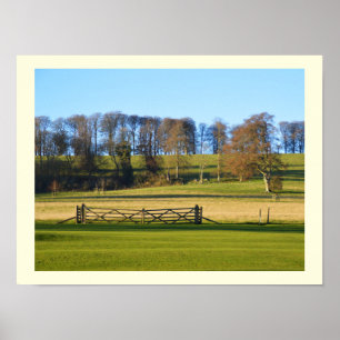 Winter landscape in Somerset Poster
