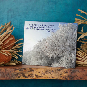 Winter Landscape Inspirational Plaque