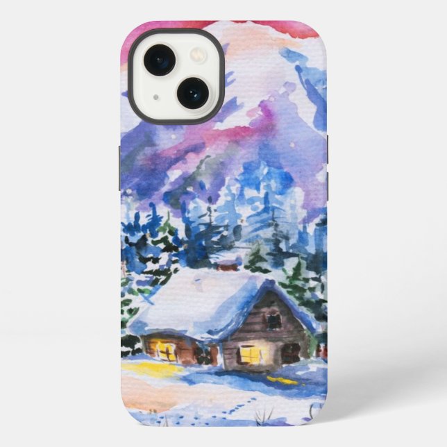 Winter landscape iPhone case (Back)