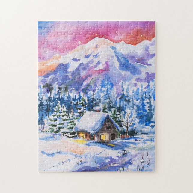 Winter landscape jigsaw puzzle (Vertical)