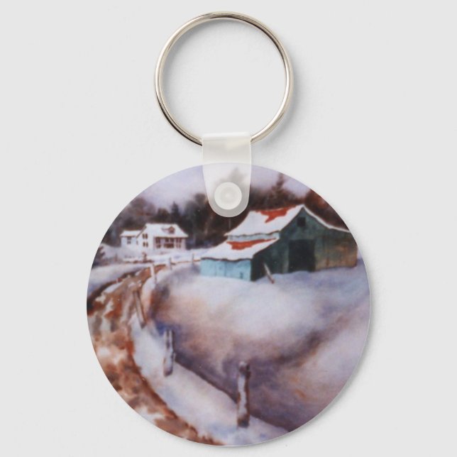 Winter Landscape Keychain (Front)