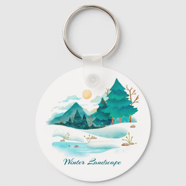 Winter Landscape Keychain (Front)