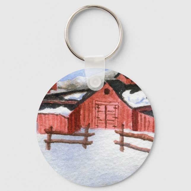 Winter Landscape Keychain (Front)
