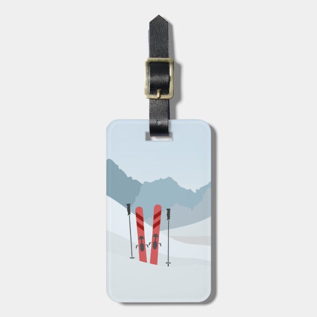 Winter landscape luggage tag (Front Vertical)