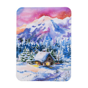Winter landscape magnet