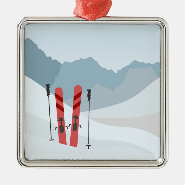 Winter landscape metal tree decoration (Front)