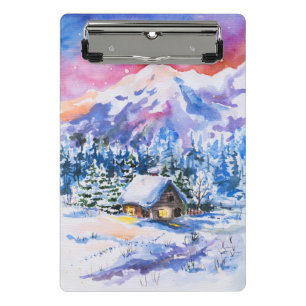 Winter landscape mini clipboard