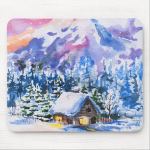 Winter landscape mouse pad