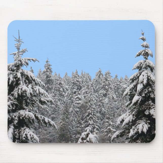 Winter Landscape Mousepad Snow Forest Gifts (Front)